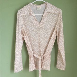 Vintage Donn Kenny Tie Waist Top - Sz M